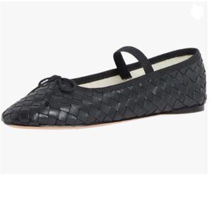 miss left Black Braid Girls Adorable Round Toe Mary Jane Flats Bowknot Shoes